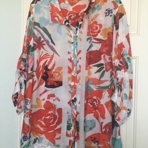 Vibrant Floral Print Shirt
